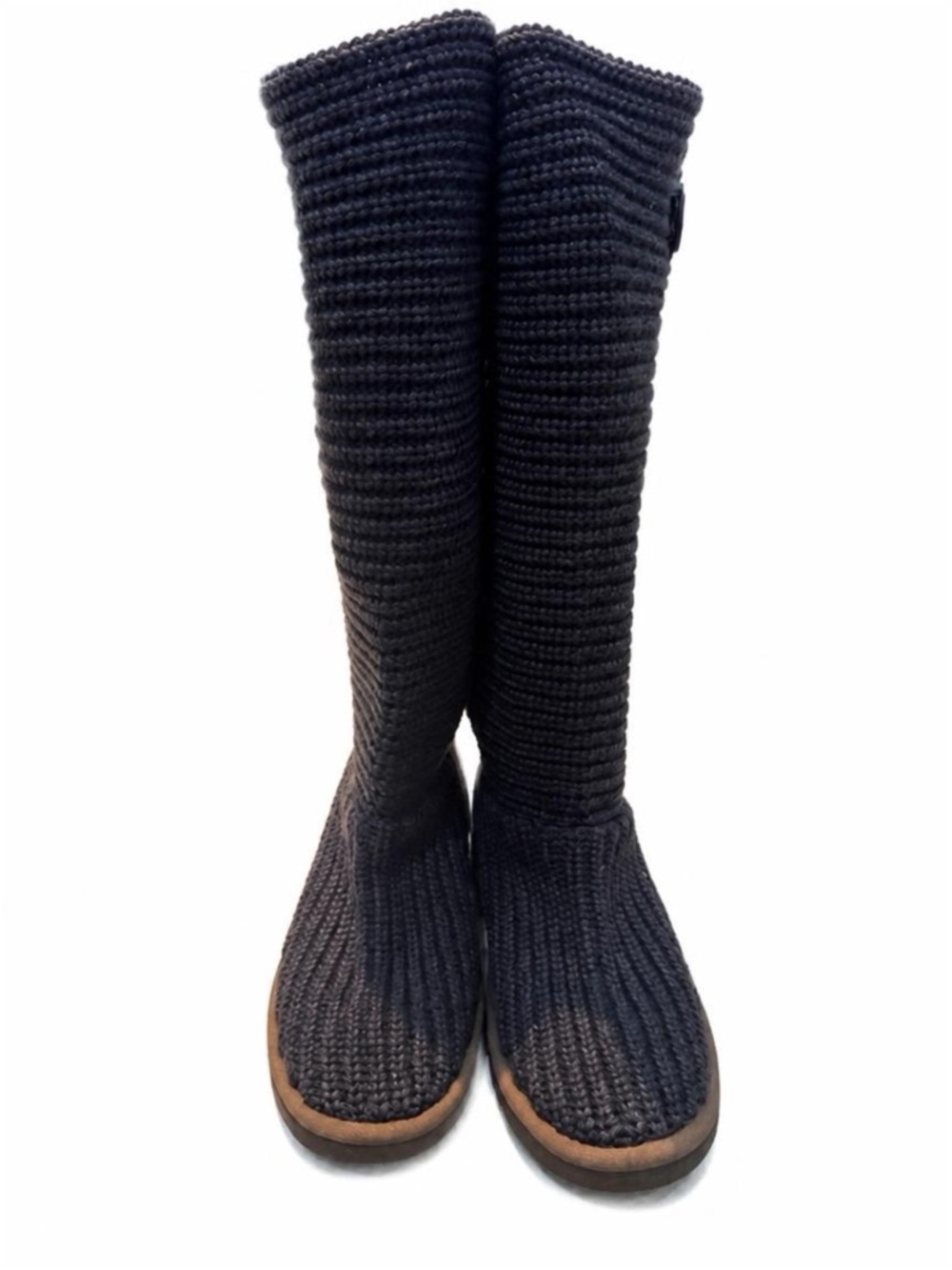 Knit Tall Winter Boots - Black